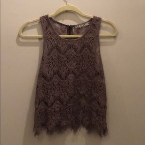 Lace sleeveless top